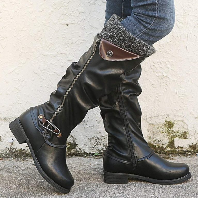 B127 black long boots