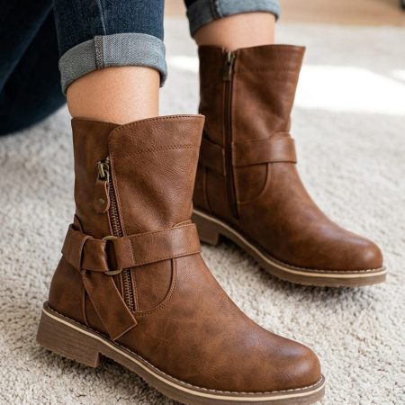 B021 TAN SHORT BOOTS