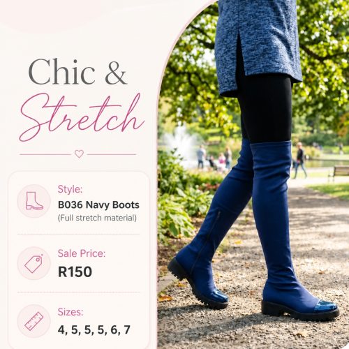 B036 navy stretch thigh hi boots