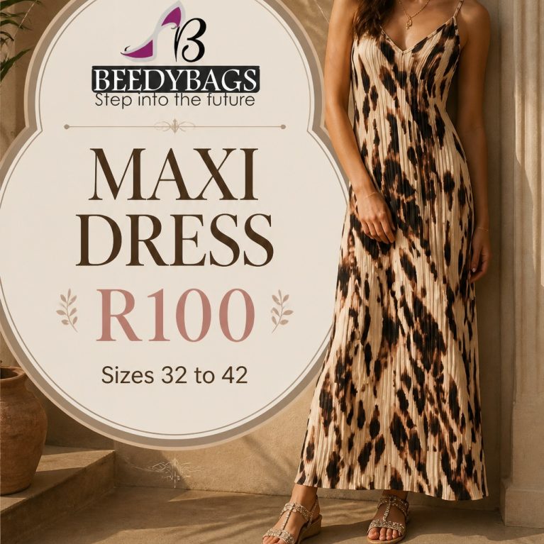 C481 brown and beige dress