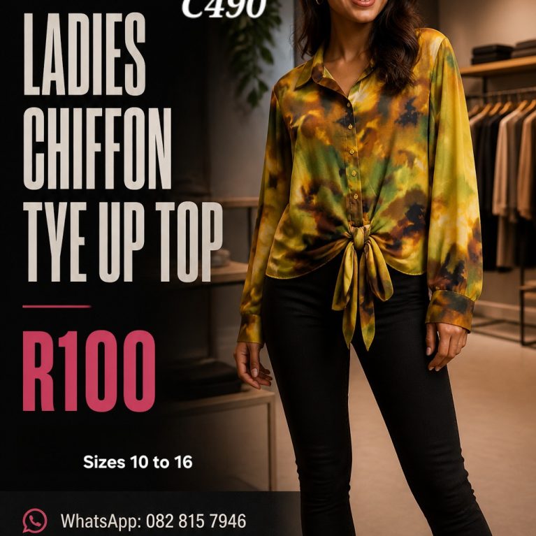 C490 green chiffon blouse