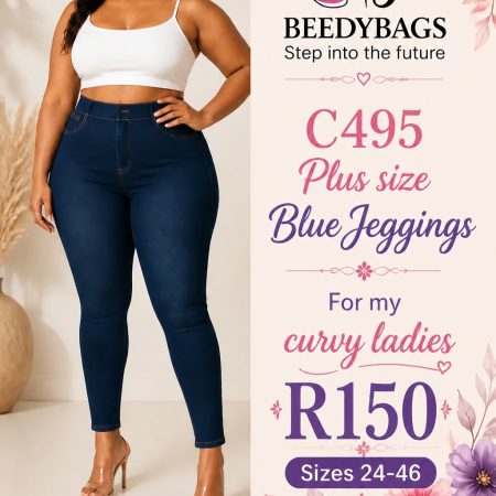 C495 plus size blue Jeggings
